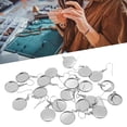 thumbnail image 3 of Wire Hooks Earring Trays, Meet Various Needs Practical Accessories Earring Blank Bezels Multiple Functions Steel Color  for Artware for Jewelry Manufacturing, 3 of 8