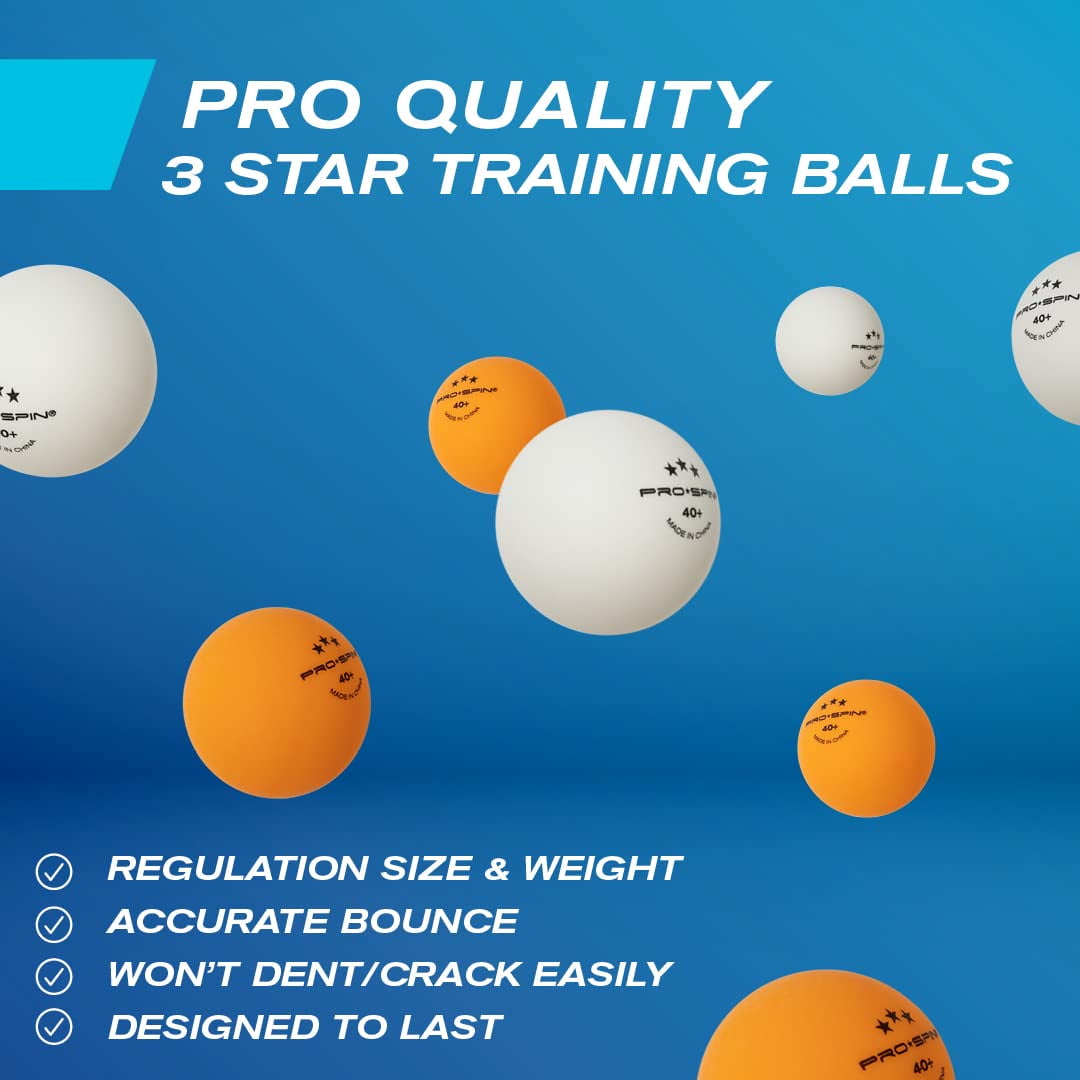 PRO-SPIN All-in-One Portable Ping Pong Set with Retractable Net, High-Performance Ping Pong Paddles, 4-Player Set, Indoor & Outdoor Game
