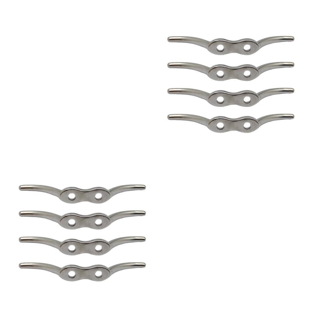 Sidaley Cuerda de amarre de barco Cleat DIY Deck Asta de bandera Ganchos Fijación 4 pulgadas 4PCS Type1 NO1