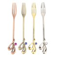 thumbnail image 3 of 4Pcs Stainless Steel Spoon, Cake Fruit Salad Spoon, Coffee Stirring Forks Set Tableware Kitchen Accessory, 3 of 8
