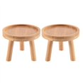 thumbnail image 2 of 2X Soporte de madera para plantas Base para maceta Taburete alto Balcón Estante para flores suculentas, 2 of 5