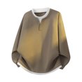 thumbnail image 4 of StSilkitty Men's Long Sleeve Sweatshirts 2 in 1 Crewneck Casual Pullover Sweatshirts Lightweight Loose Comfy Tops, 4 of 6