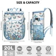 thumbnail image 2 of Aesthetic Butterfly Backpack Cooler – Leakproof Waterproof Insulated Lunch Bag with Tropical Flower Pattern for Road Trips & Outdoor Adventures, 2 of 4