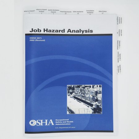 Highlighted and Tabbed - Job Hazard Analysis OSHA 3071 Labor, Occupational Safety and Health