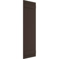 thumbnail image 2 of Ekena Millwork 16 1/8"W x 28"H True Fit PVC Three Board Joined Board-n-Batten Shutters, Raisin Brown (Per Pair - Hardware Not Included), 2 of 9