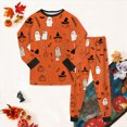 thumbnail image 2 of TOWED22 Girls Boys Halloween Pajamas Cute Graphic Cotton Toddler Kids 2 Piece Long Sleeve Pjs Fall Winter Sleepwear(Watermelon Red,7-8 Y), 2 of 8