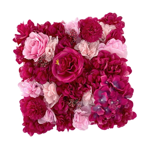 Panel Floral de seda perfecl 13,78 pulgadas x 13,78 pulgadas Rojo