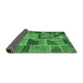 thumbnail image 2 of Ahgly Company Indoor Round Patchwork Emerald Green Transitional Area Rugs, 8' Round, 2 of 4