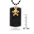 thumbnail image 5 of Crucible Jewelry Men's Black Crystal Skull Charm Dog Tag Necklace, 5 of 5