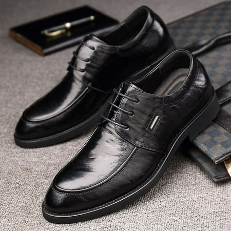 

Genuine Top Layer Sheepskin Men‘s Shoes Autumn New Business Formal Wear Korean Fashionable Lambskin Lace-up Men‘s Shoes