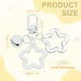 thumbnail image 2 of Uxcell 10Pcs Star Keychain, Cute Keychain Charms Bulk Stars Bell Bag Charms Key Ring for Women Leather Handbags, White, 2 of 6