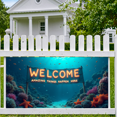 thumbnail image 6 of Underwater Themed Welcome Banner with Coral Starfish Elements Backdrop Background Decorations for Party Event Opening Ceremony Photography Props, 6 of 8