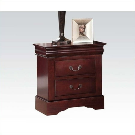 Furniture Large Cherry - ACME Furniture Louis Philippe III Nightstand in Cherry