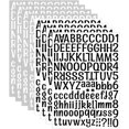 thumbnail image 1 of LAICAIW 1 Inch 1008 Pieces 8 Sheets Graduation Cap Letter Stickers, Self-Adhesive Vinyl Letter Sticker, Alphabet Number Stickers, Decals for Sign, Business, Mailbox,Crafts (Black, White), 1 of 5