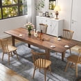 thumbnail image 2 of 106.3" Wood Expandable Dining Table for 8-10 Person, Modern Extendable Dining Room Table Large Rectangle Dining Table, Multifunctional Utility, Table for Dining Room and Kitchen, Walnut, 2 of 8