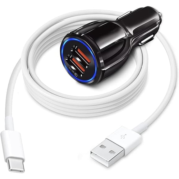 USB Car Charger Carplay Cable for iPhone 16 15 iPhone 15 Pro Max 15 Plus Car Charger, AirPods iPad Car Charger iPhone 14/13/12/11/Pro Max Phone USB Type C Fast Cord 30W Adapter