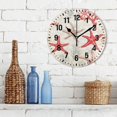 thumbnail image 3 of Yayeee 10" Wall Clock Battery Operated Quartz Round Silent Non-Ticking Home Decor, Brown Starfish, 3 of 6