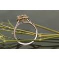 thumbnail image 4 of HeartsAndYou 3ct Pear Cut Natural Peach Morganite Ring 14k SOLID Rose Gold & Moissanite Halo, 4 of 9