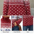 thumbnail image 5 of Asklazy Women's Turtleneck Sweater Long Sleeve Cozy Warm Casual Lightweight Soft Pullover Jumper Tops,Christmas Snowflake Red,3XL, 5 of 8