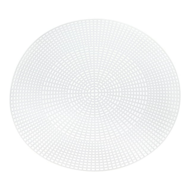 Unique Bargains 4Pcs Round Plastic Canvas Mesh Sheets 28cm / 11.02inch Circle Mesh Mat for Embroidery Knit Crochet Needlework