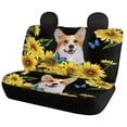 thumbnail image 2 of Uourmeti Durable Car Seat Covers Full Set Polyester, Compatible with Auto Interior Car Interior, for Truck most Cars, Corgi Sunflower, 2 of 10