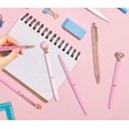 thumbnail image 3 of Diamond Gold Glitter Pen Journaling Black Ink Retractable Crystal Glitter Fancy Pens Gifts for Women ose Gold Office Supplies Daily Pen Point Press Pens for School Office Fun Gifts (pink), 3 of 5