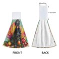 thumbnail image 4 of Wobogo Black Labrador Hand Towel Set of 2 Absorbent for Kitchen and Bathroom With Velcro Hanging Loop 18.2×14in, 4 of 7