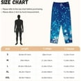 thumbnail image 2 of PISONIC Blue Snowflake Printed Women's Pajama Pants, Comfy Pajama Bottoms With Pockets&Drawstring, 2 of 7