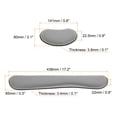 thumbnail image 2 of Uxcell Keyboard Wrist Pad Mouse Wrist Rest Ergonomic Wrist Support Comfortable Memory Foam Style 1, Gray 1 Set, 2 of 5
