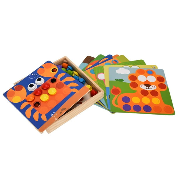 Juguetes de mosaico a juego, juguetes de tablero perforado de mosaico a juego, juguetes de rompecabezas de clavijas de hongo, juguetes de tablero perforado de mosaico, rendimiento de alta gama