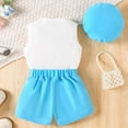 thumbnail image 6 of Gibobby Girls Outfit Sets Kids Toddler Baby Spring Summer Print Sleeveless Tops Shorts Outfits Clothes Girls Playtime Sets Size(3-4 Years,Blue), 6 of 7