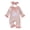 Pink, variant on Staki Newborn Baby Girl Halloween Outfit Crew Knitted Long Sleeve Romper Jumpsuit with Headband Fall Clothes(Pink,6-12 Months)