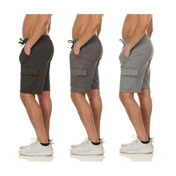 (3Pack) Men's Moisture Wicking Cargo Shorts