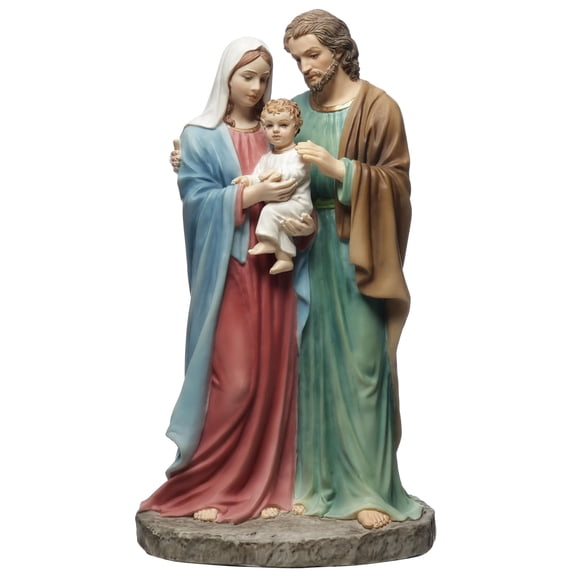 Veronese Design 6 1/8 Inch Holy Family Joseph Mary with Infent Jesus Polyresin Hand Painted Figurine Religious Sculpture