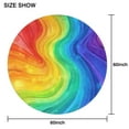 thumbnail image 6 of Colorful Tie Dye Wave Pattern Round Tablecloth 60"x60",Wrinkle Wipeable Table Cloth for Kitchen Dining Room Picnic Patio Party, 6 of 6