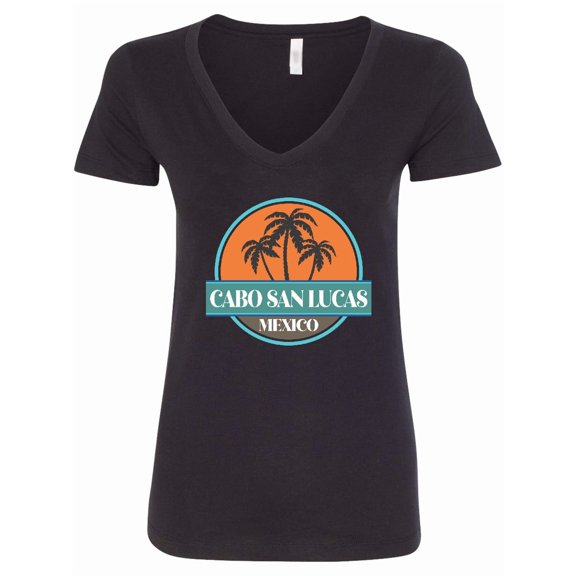 Inktastic Cabo San Lucas Beach Vacation Women's V-Neck T-Shirt