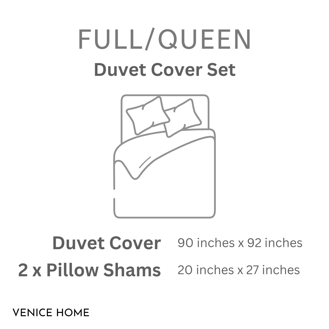 Venice Home 100% Cotton Jersey Duvet Cover Set - 3 Piece Set