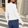 thumbnail image 5 of Stichou Womens Button Down Ruched Blouse Long Sleeve Shirts Slim Fit Aesthetic 2026 Spring Summer Tops White XL, 5 of 5