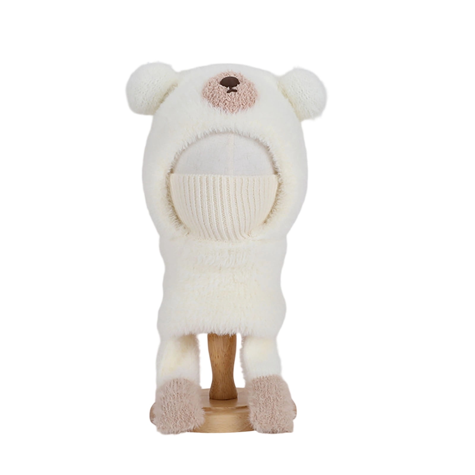 Gamivast Kids Winter Fleece Balaclava Hat for Boys And Girls Warm Full Face Ski Mask Hood Cap Windproof Fuzzy Fleece Neck Warmer Gaiter Toddler Bear Ear Beanies Hats