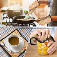 thumbnail image 4 of Pioneer Flower Floral Print Pattern 2-Pack Oven Mitts Set, Heat Resistant Kitchen Gloves, 7.7" X 12", 4 of 6