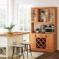 Living Skog 73 in Pantry Kitchen Storage Wine Buffet MDF White