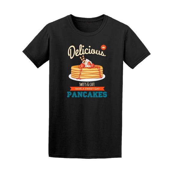 Vintage Styled Pancakes Tee Men's -Image by Shutterstock