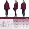 thumbnail image 3 of CAMEL Women's Ski Jacket Waterproof Winter Coat Windbreaker Fleece Inner Snow Hiking Purple XXL, 3 of 8