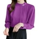 thumbnail image 2 of Camisas de vestir para mujer,Blusa plisada con cuello en V para mujer, manga corta, poliéster, informal, estampada, para uso diario, sopatenor, 2 of 7