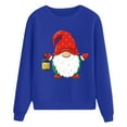 thumbnail image 4 of Pull de Noël pour Femmes Veste Mi-Longue à Capuche Douce Col Rond Cardigan d'Hiver Manches Longues Blouse Imprimée Graphique Mode Chandail en Molleton, 4 of 5