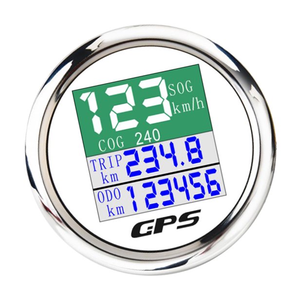 gps 52 mm 12v coche rpm 10000k tacómetro medidor medidor pantalla blanco Sunnimix Tacómetro RPM 10000K del coche