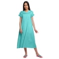 thumbnail image 1 of Moomaya Robe de Nuit Unie à Manches Courtes pour Femmes en Coton, 1 of 6