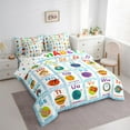 thumbnail image 4 of Manfei Colorful Alphabet 7-Piece Twin Bedding Sets,Kids Learning Bedding Comforter Set,Multicolor 26 Letters Sheet Sets For Girls Kids,Breathable Home Decor Reversible, 4 of 9