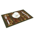 thumbnail image 3 of Set of 4/6 Placemats for Dining Table African Ethnic Abstract Graphic Element Totem Place Mat in Kitchen Accessories Cup Mat, 3 of 5