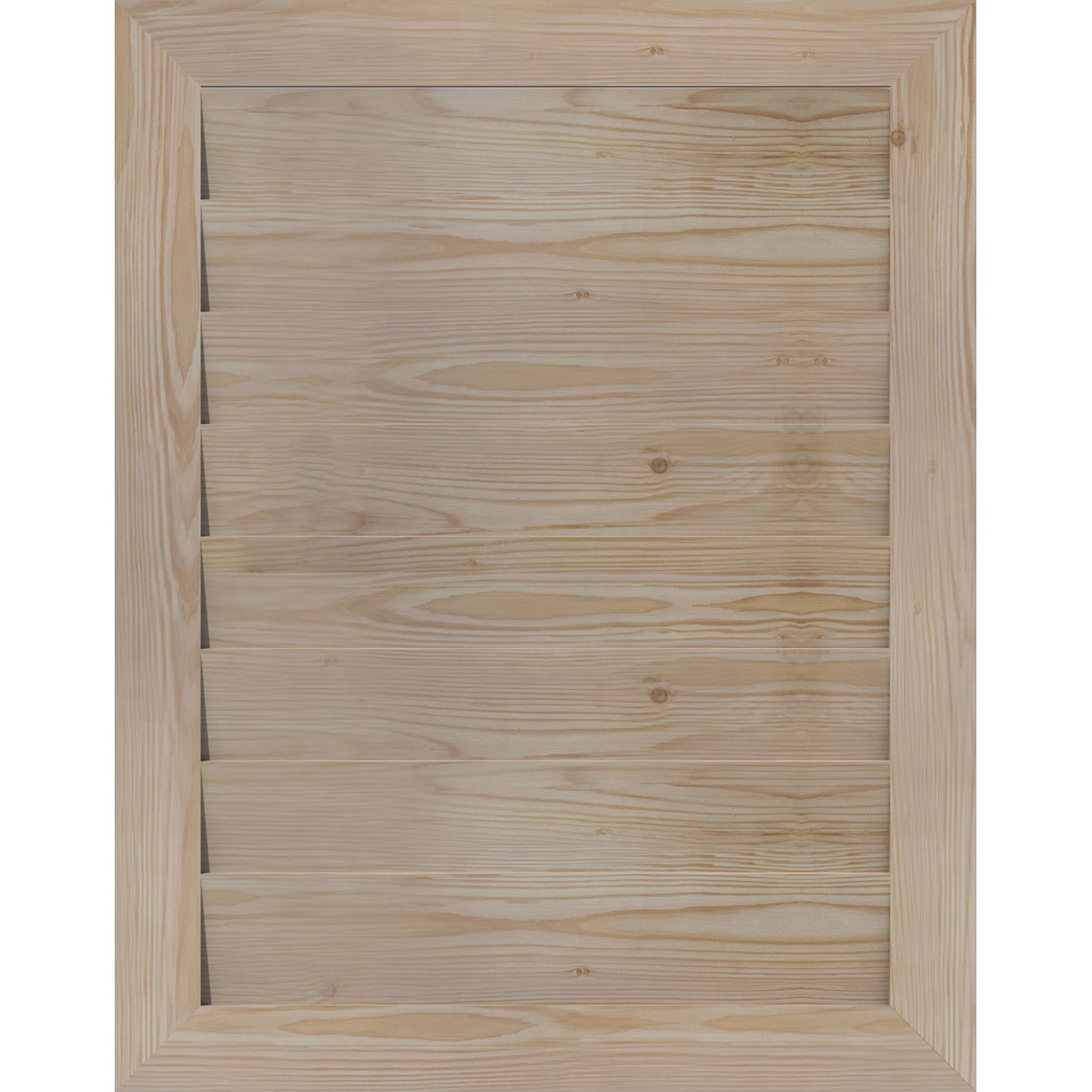 16"W x 30"H Vertical Gable Vent (21"W x 35"H Frame Size): Unfinished, Non-Functional, Smooth Pine Gable Vent w/ Decorative Face Frame - image 3 of 12